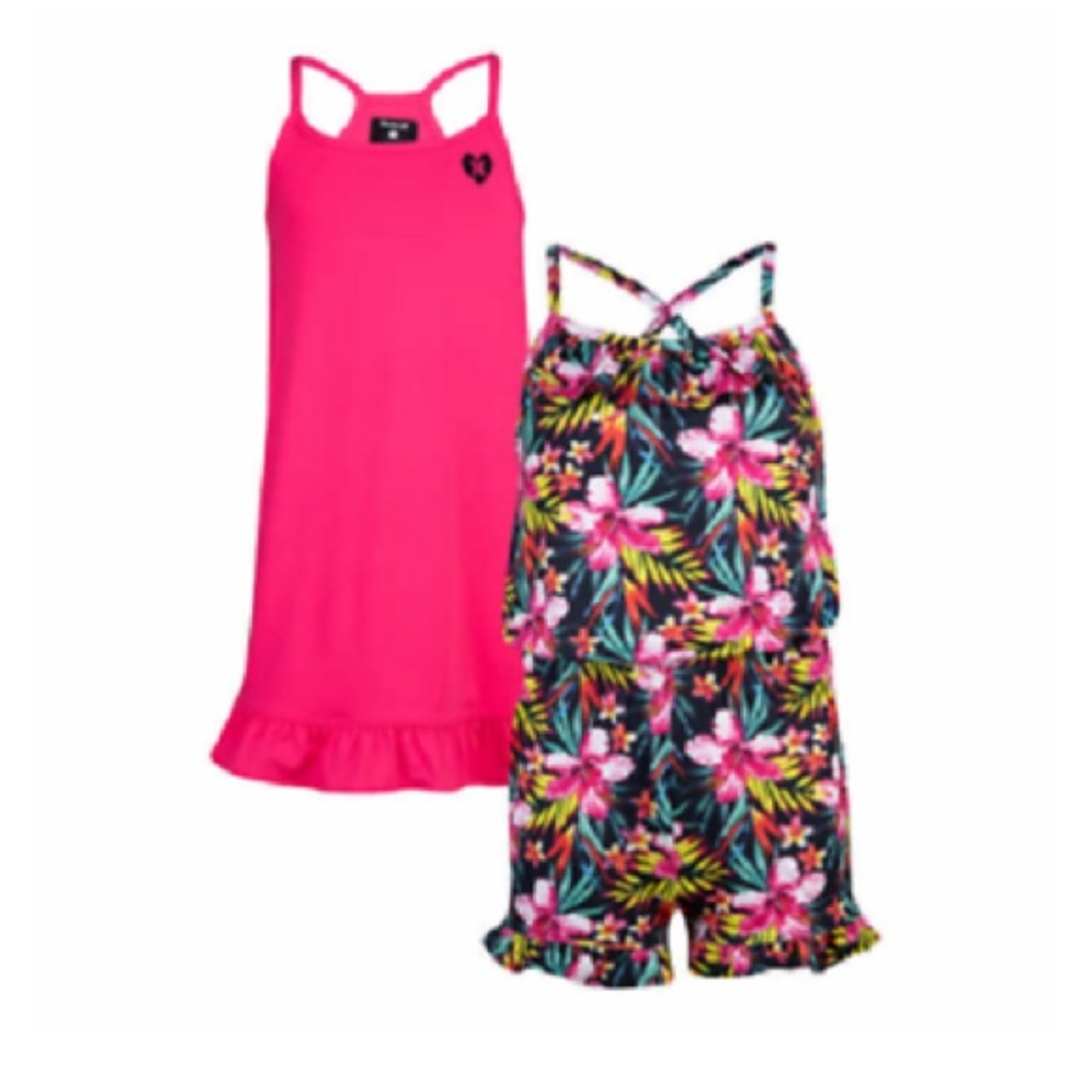 NWOT Girls Hurley 2 Pack Dress & Romper Set